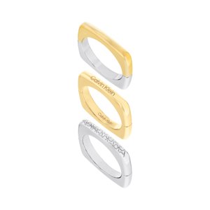 Calvin Klein Stylová sada ocelových prstenů 35000512 54 mm