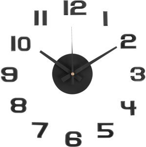 Karlsson Designové nástěnné hodiny s nalepovacími čísly KA6001BK