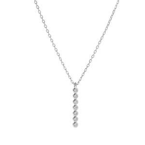 AGAIN Jewelry Elegantní stříbrný náhrdelník se zirkony AJNA0008 (řetízek, přívěsek)