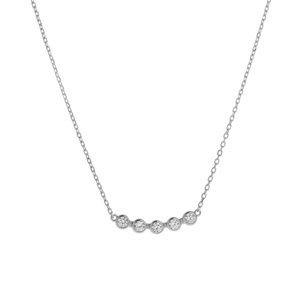AGAIN Jewelry Blyštivý stříbrný náhrdelník s kubickými zirkony AJNA0014