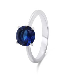 Brilio Silver Nadčasový stříbrný prsten s modrým zirkonem RI057WB 48 mm