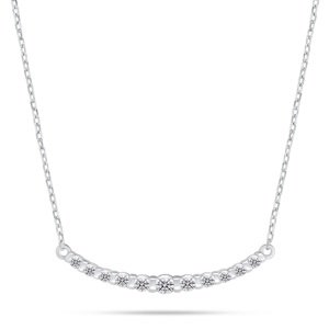 Brilio Silver Elegantní stříbrný náhrdelník s čirými zirkony NCL159W