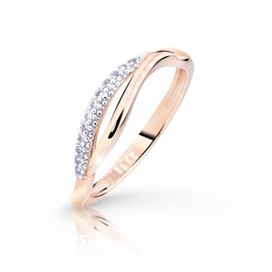 Cutie Diamonds Luxusní prsten z růžového zlata s brilianty Z8054-10-X-4-D 50 mm