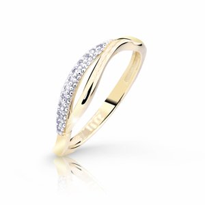 Cutie Jewellery Půvabný zlatý prsten se zirkony Z8054-10-X-1 48 mm