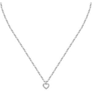 La Petite Story Romantický ocelový náhrdelník se srdíčkem Silver LPS10ASD23