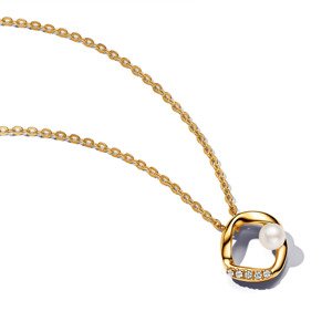 Pandora Elegantní pozlacený náhrdelník Shine 363303C01
