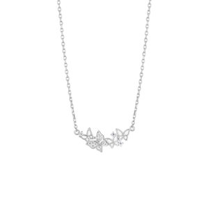 Preciosa Něžný stříbrný náhrdelník s motýlky Butterfly Waltz Candy 5398 00