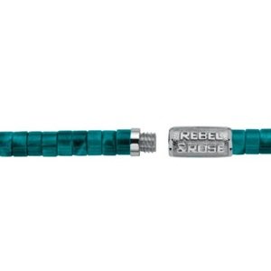 Rebel&Rose Korálkový náhrdelník pro muže Slices Turquoise RR-NL042-S-55