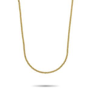 Rebel&Rose Pozlacený korálkový náhrdelník Yellow Gold Only RR-NL044-G-40