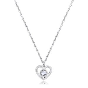 S`Agapõ Něžný náhrdelník Srdíčko s krystalem Lucky Light SKT35