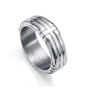 Viceroy Nadčasový pánský prsten z oceli Beat 14113A02 64 mm