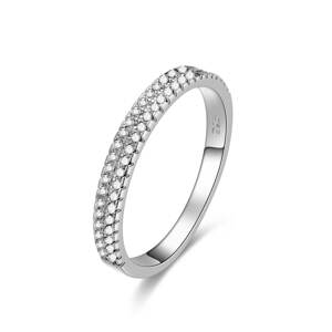 Beneto Stříbrný prsten se zirkony AGG337 50 mm