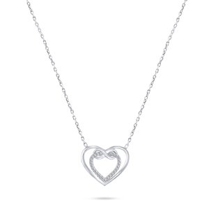 Brilio Silver Romantický stříbrný náhrdelník Nekonečná láska NCL31W