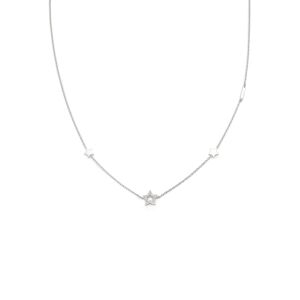 Liu Jo Slušivý ocelový náhrdelník s hvězdami Essential LJ2185