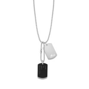 Lotus Style Pánský ocelový bicolor náhrdelník s přívěsky Urban Man LS2139-1/5