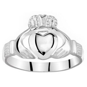 Silvego Dámský celostříbrný prsten Claddagh ZTR96391 50 mm