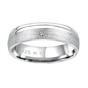 Silvego Snubní stříbrný prsten Amora pro ženy QRALP130W 61 mm