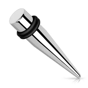 Piercing do ucha - expander - ocelový roztahovák stříbrné barvy - Tloušťka piercingu: 9 mm