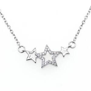 NUBIS® Střibrný náhrdelník se hvězdami - NB-2181