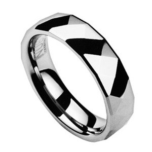 NUBIS® Snubní prsten wolfram, šíře 6 mm, vel. 52 - velikost 52 - NWF1034-52